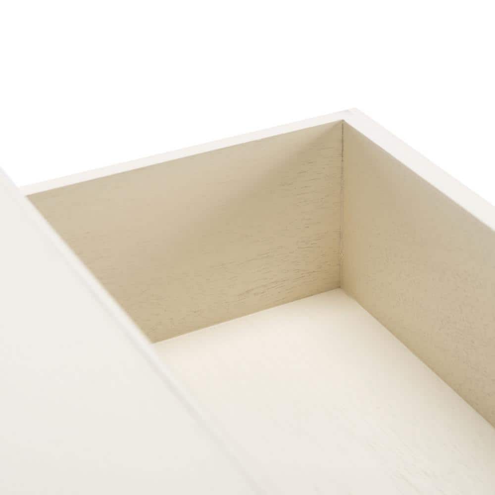 Athena Distressed White Wood 2-Drawer Hallway Table