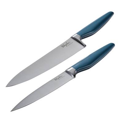 Home Collection Japanese 2-Piece Twilight Teal Steel Cooking Knife Set
