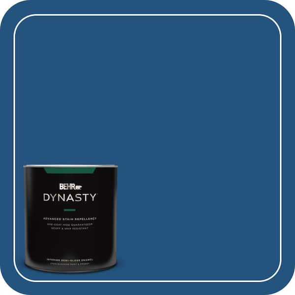 BEHR DYNASTY 1 qt. #S-H-570 Blueberry Twist Semi-Gloss Enamel Interior Stain-Blocking Paint and Primer