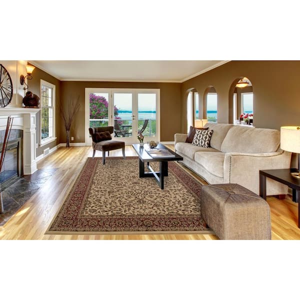 Persian Classics Kashan Ivory 2 ft. x 3 ft. Area Rug