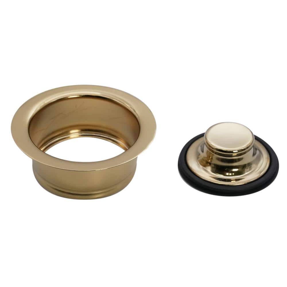 Polished Brass Kitchen Sink Basket Strainer with Stopper