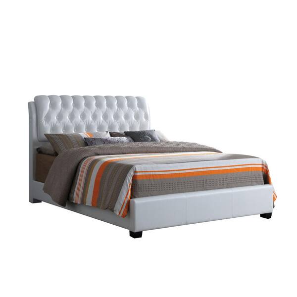 Acme Furniture Ireland White Eastern King Upholstered Bed