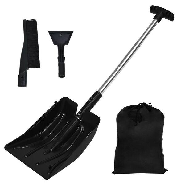 Car Windshield Multipurpose Long Handle Snow Removal with Brush Ice Scraper Tool
