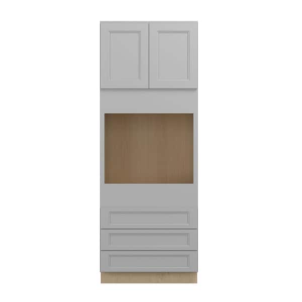 Kunal Kitchens Rockingham Recessed 33 in. W x 90 in. H x 24 in. D in Painted Stratus Plywood Assembled Oven Cabinet