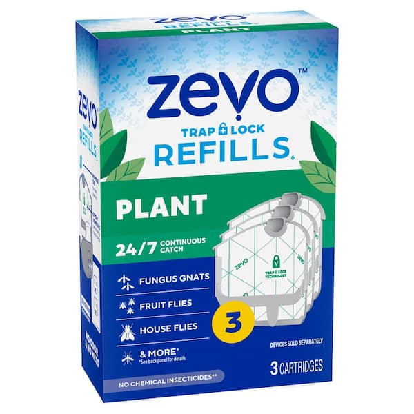 ZEVO Indoor Plant Flying Insect Refill Cartridges Trap (3 Refill