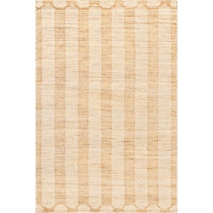 Emily Henderson Hillcrest Jute and Wool Natural 10 ft. x 14 ft. Indoor/Outdoor Patio Rug