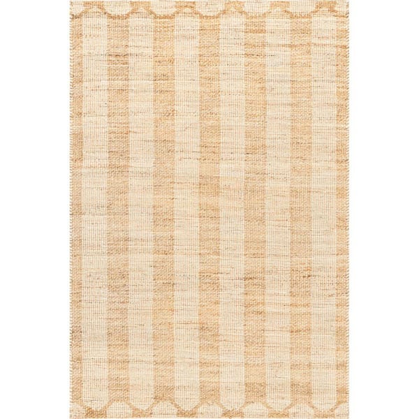 Hillcrest Jute and Wool Natural 6 ft. x 9 ft. Indoor/Outdoor Patio Rug