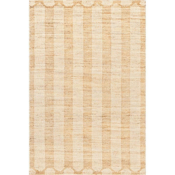 RUGS USA Hillcrest Jute and Wool Natural 8 ft. x 10 ft. Indoor/Outdoor Patio Rug