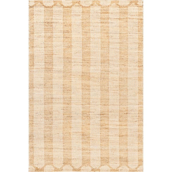 RUGS USA Emily Henderson Hillcrest Jute and Wool Natural 9 ft. x 12 ft. Indoor/Outdoor Patio Rug