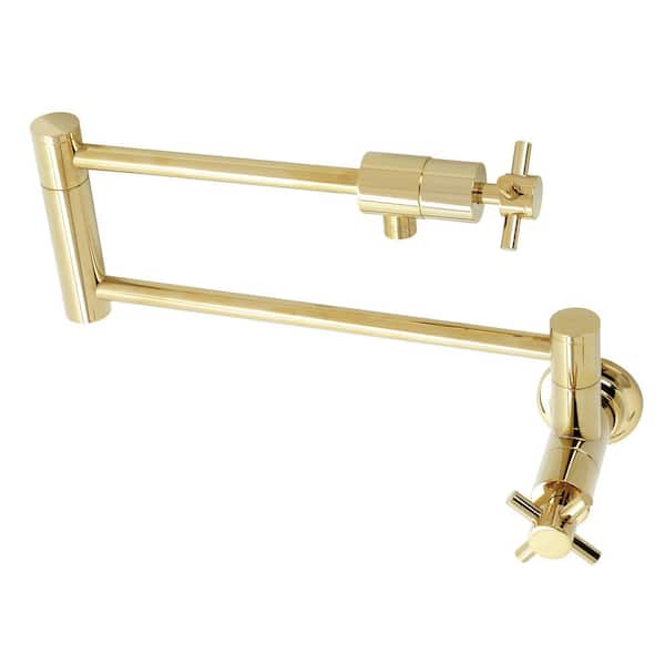 Kingston Brass Concord Wall Mount Pot Filler in Polished Brass