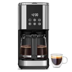 10 Cups Programmable Drip Coffee Maker with Glass Carafe, Auto Shut off, Brew Strength Control & Appointment Setting