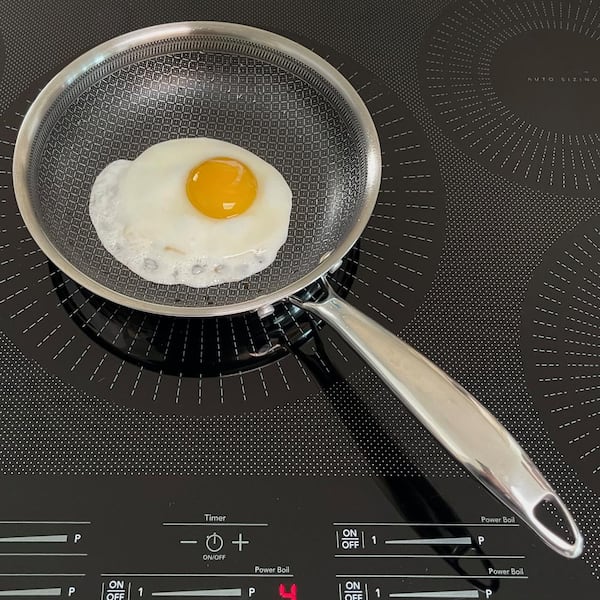 5 inch Egg Frying Pan, Mini Stainless Steel Round Frying Pan