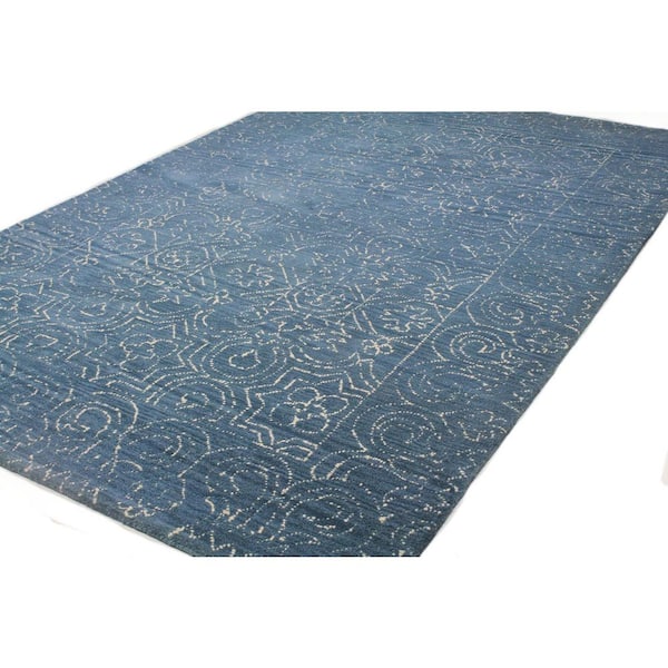 Venezia Azure 5 ft. x 8 ft. (5 ft. x 7 ft. 6 in.) Geometric Contemporary Area Rug