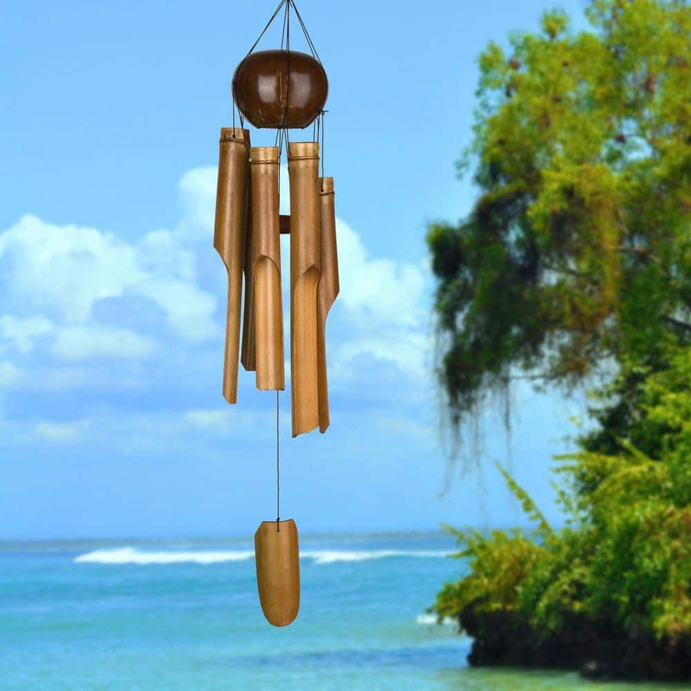 Large Natural Bamboo and Coconut Wind Chime