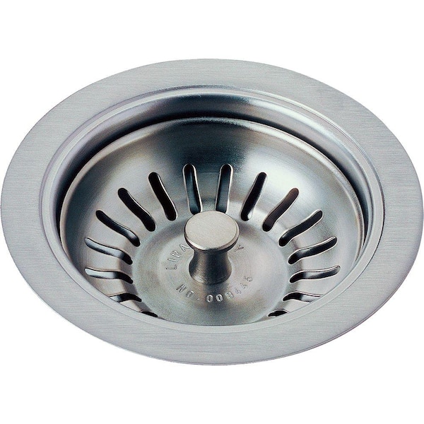 Delta 4-1/2 in. Kitchen Sink Flange and Strainer in Arctic Stainless