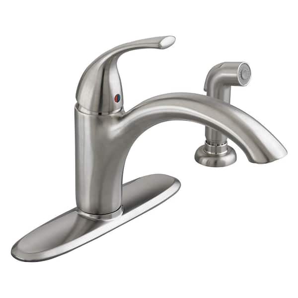 American Standard Quince Single-Handle Kitchen Faucet with Side Sprayer 2.2 GPM in Stainless Steel