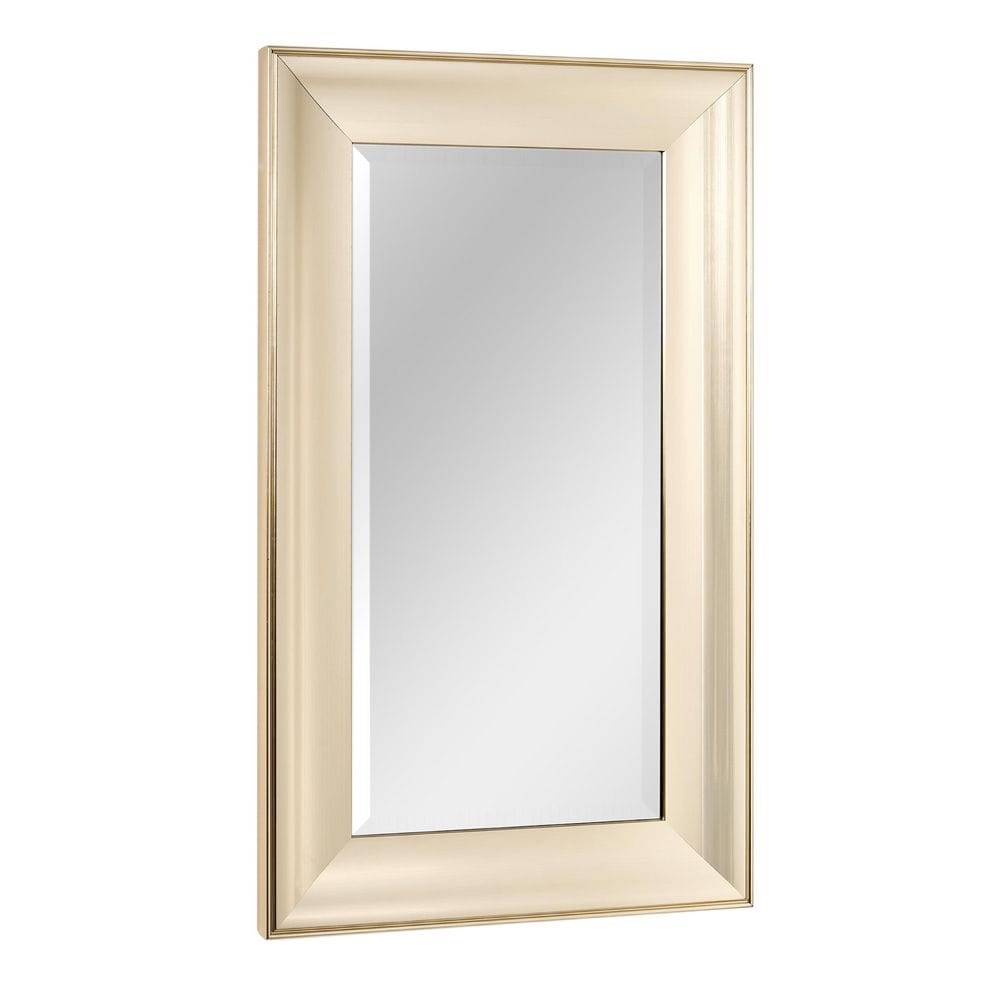 18 in. x 29.5 in. Traditional Brushed Nickel Framed Wall Vanity Mirror price history on PriceWatchPro