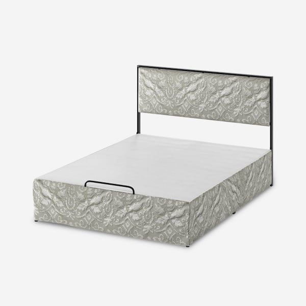 JAYDEN CREATION Nicky Modern 2 Piece Queen Bedroom Set with Metal Base-DAMASK