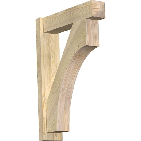 Ekena Millwork 6 in. x 32 in. x 24 in. Douglas Fir Westlake Craftsman Rough Sawn Outlooker