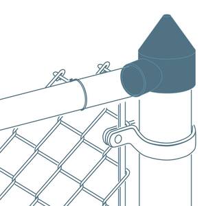 2-3/8 in. Aluminum Chain Link Fence One-Way Bullet Cap