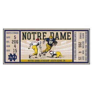 NCAA Notre Dame 30 in. x 72 in. Indoor Ticket Runner Rug