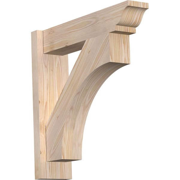 Ekena Millwork 6 in. x 22 in. x 22 in. Douglas Fir Westlake Traditional Smooth Outlooker