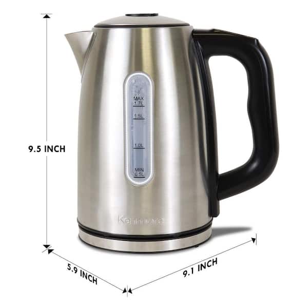 Kenmore Halsted Stainless Steel Tea Kettle 2.1 Qt Silver - Office