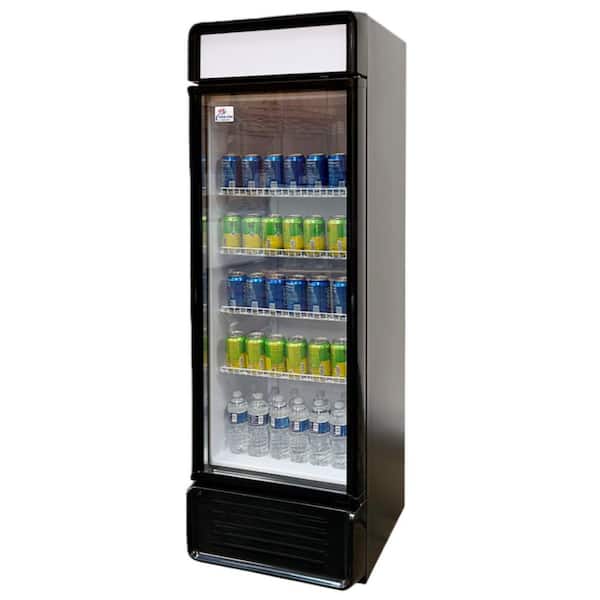 22 in. 9 cu. ft. Glass Door Merchandiser Refrigerator in Black