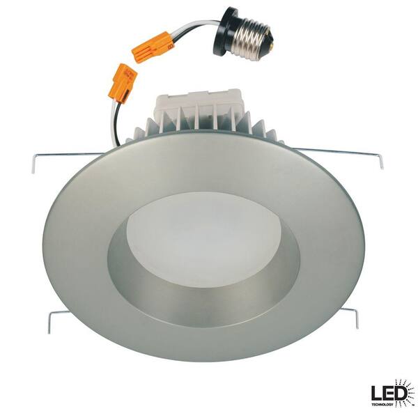 Commercial Electric 6 in. Recessed Brushed Nickel LED Retrofit Trim-DISCONTINUED