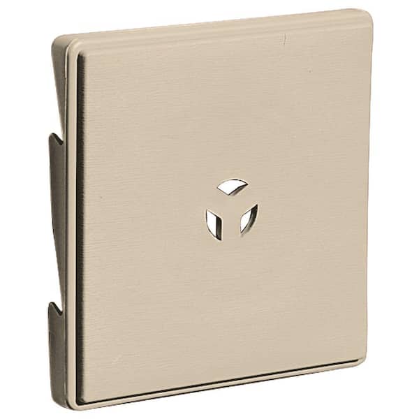 Builders Edge 6.625 in. x 6.625 in. # 049 Almond Triple 3 Surface Universal Mounting Block