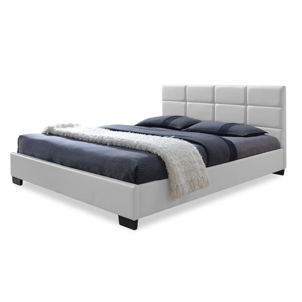 Baxton Studio Vivaldi White Full Upholstered Bed 28862 6677 HD