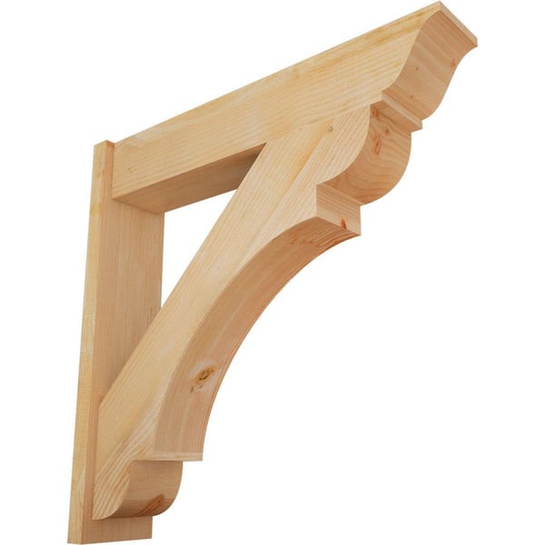 Ekena Millwork 8 in. x 38 in. x 38 in. Douglas Fir Olympic Traditional Rough Sawn Outlooker