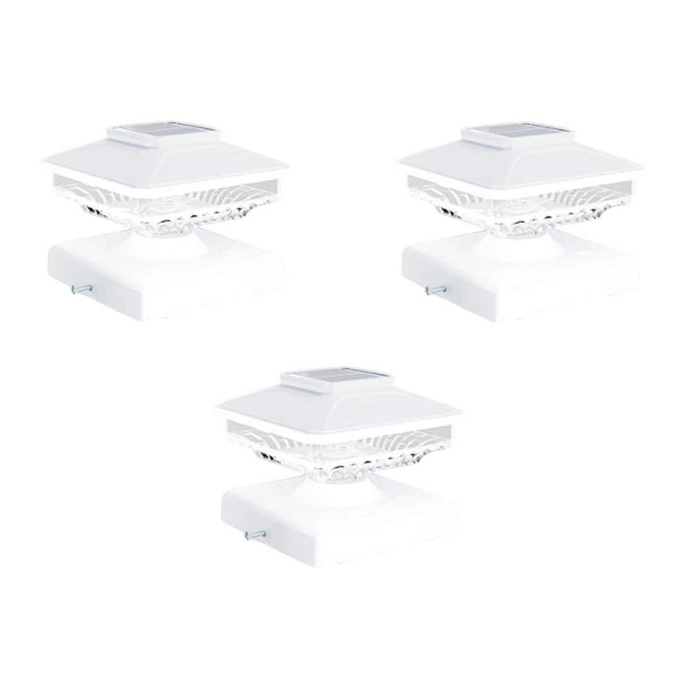 3-in-1 Solar Post Cap Lights Waterproof IP65 for Wooden Vinyl Fence Garden Patio Deck 8 Pack price history on PriceWatchPro