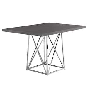 Jasmine 53 in. Square Grey Metal Dining Table (Seats 4)