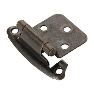 1-14/15 in. x 2-5/8 in. Windover Antique Surface Self-Closing Hinge (2-Pack)