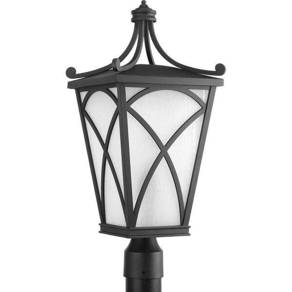 Progress Lighting Cadence Collection 1-Light Black Outdoor Post Lantern