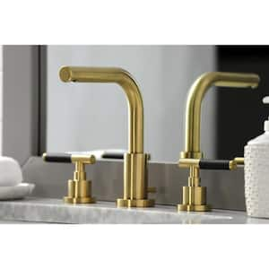 Kaiser 8 in. Widespread 2-Handle Bathroom Faucet in Brushed Brass