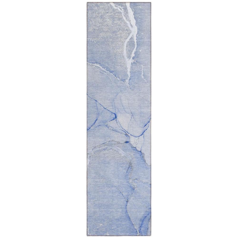 Blue 2 ft. x 8 ft. Abstract Indoor / Outdoor Area Rug price history on PriceWatchPro