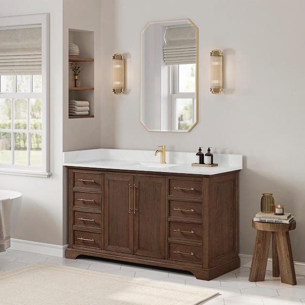 ROSWELL Tokyo 60 in.W x 22 in.D x 33.9 in.H Single Bath