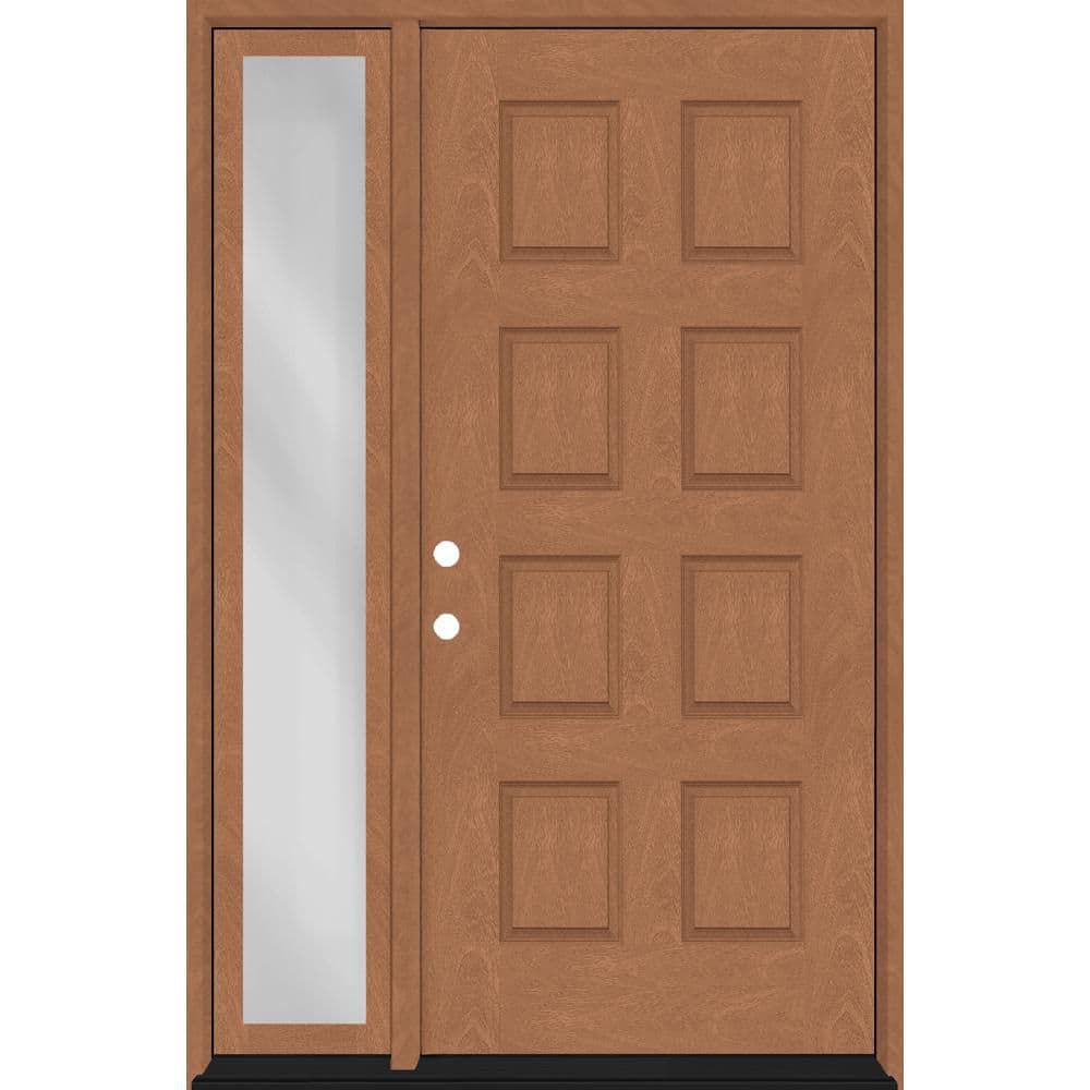 Regency 61 in. x 80 in. 8-Panel RHIS AutumnWheat Mahogany Fiberglass Prehung Front Door w/16in. SL w/ 4-9/16 Jamb price history on PriceWatchPro