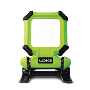 Green 15-Watt Rechargeable Integrated LED Clamp Light