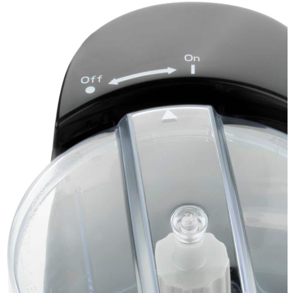 Black Compact 1.5-Cup Mini Food Processor with Stainless Steel Blades