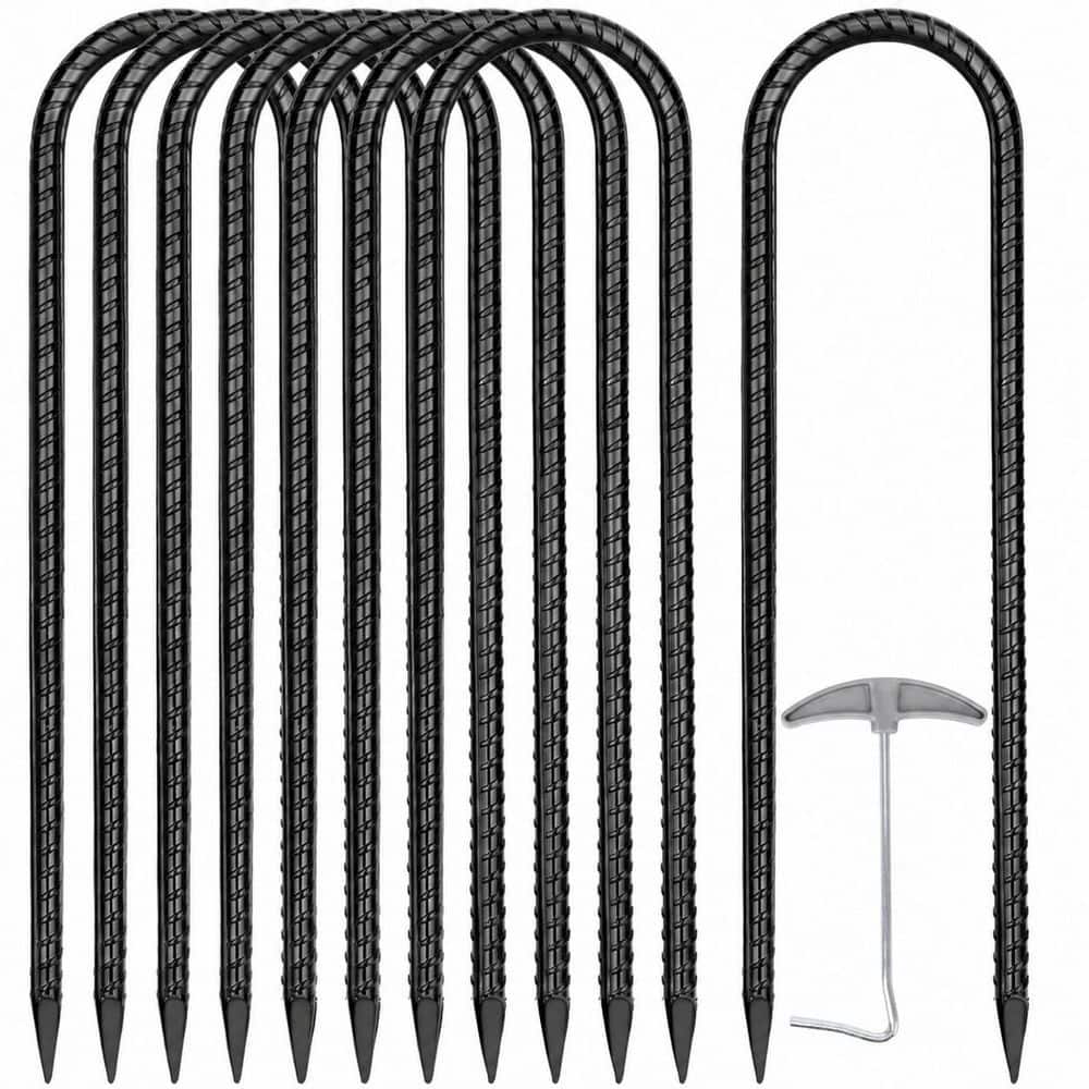 12 Inch Black Galvanized Steel Solar Trampoline Stakes Ground Anchor U Shape Heavy Duty Trampoline 8 Pack price history on PriceWatchPro
