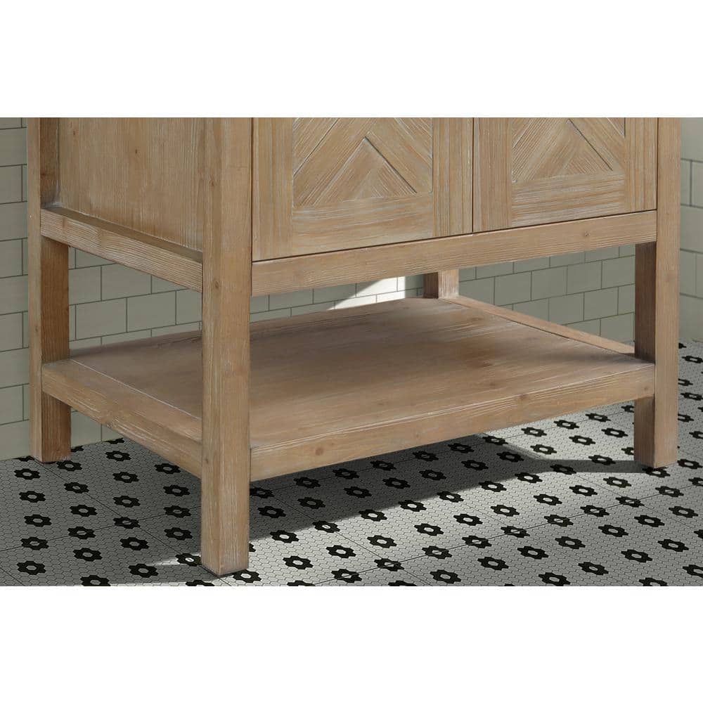 Savannah 30'' Weathered Fir Single Bathroom Vanity with Quartz Top