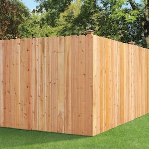 6 ft. H x 8 ft. W Cedar Dog-Ear Fence Panel