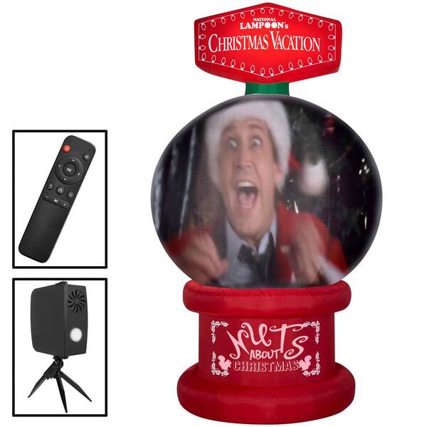 Unbranded 8 ft. Living Projection Pre-lit Inflatable NLCV Snow Globe Airblown Scene-WB