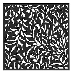 Rambler 35.4 in. x 35.4 in. Charcoal Recycled Polymer Decorative Screen Panel, Wall Decor and Privacy Panel