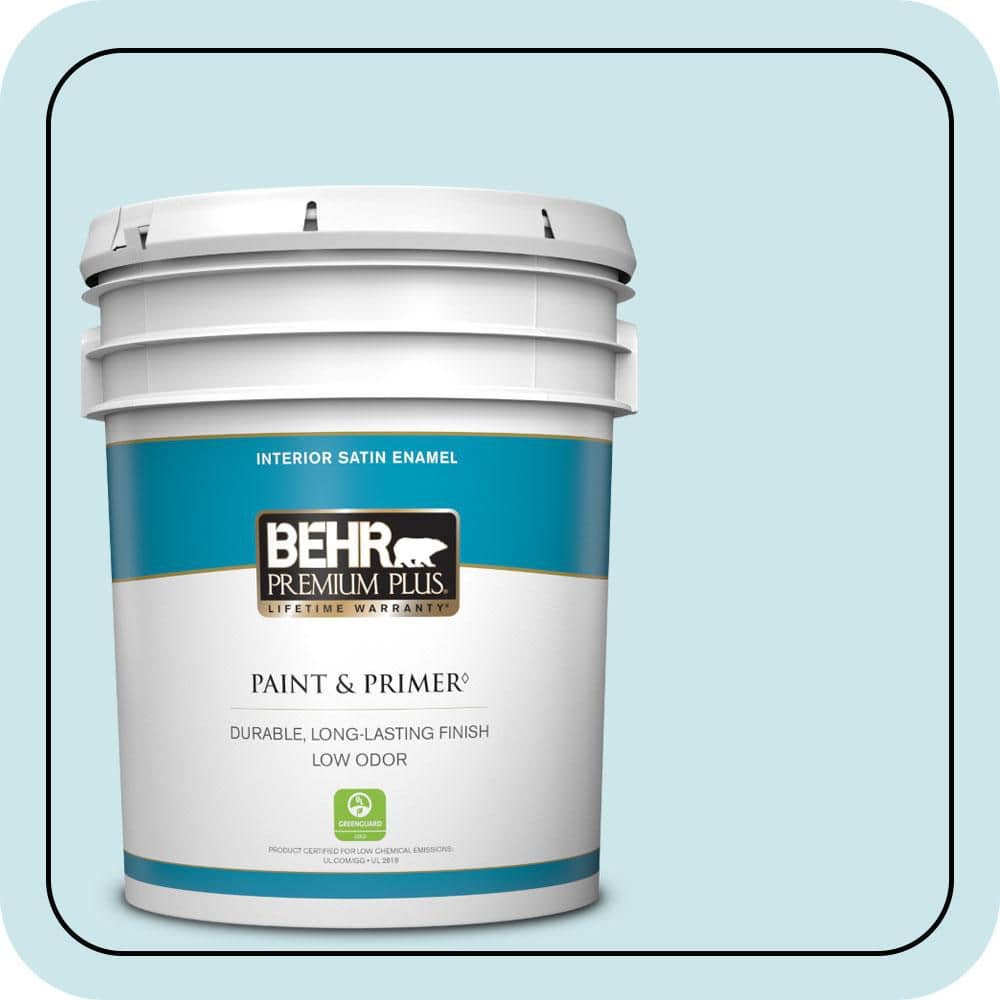 5 gal. #530C-2 Clear Water Satin Enamel Low Odor Interior Paint & Primer price history on PriceWatchPro
