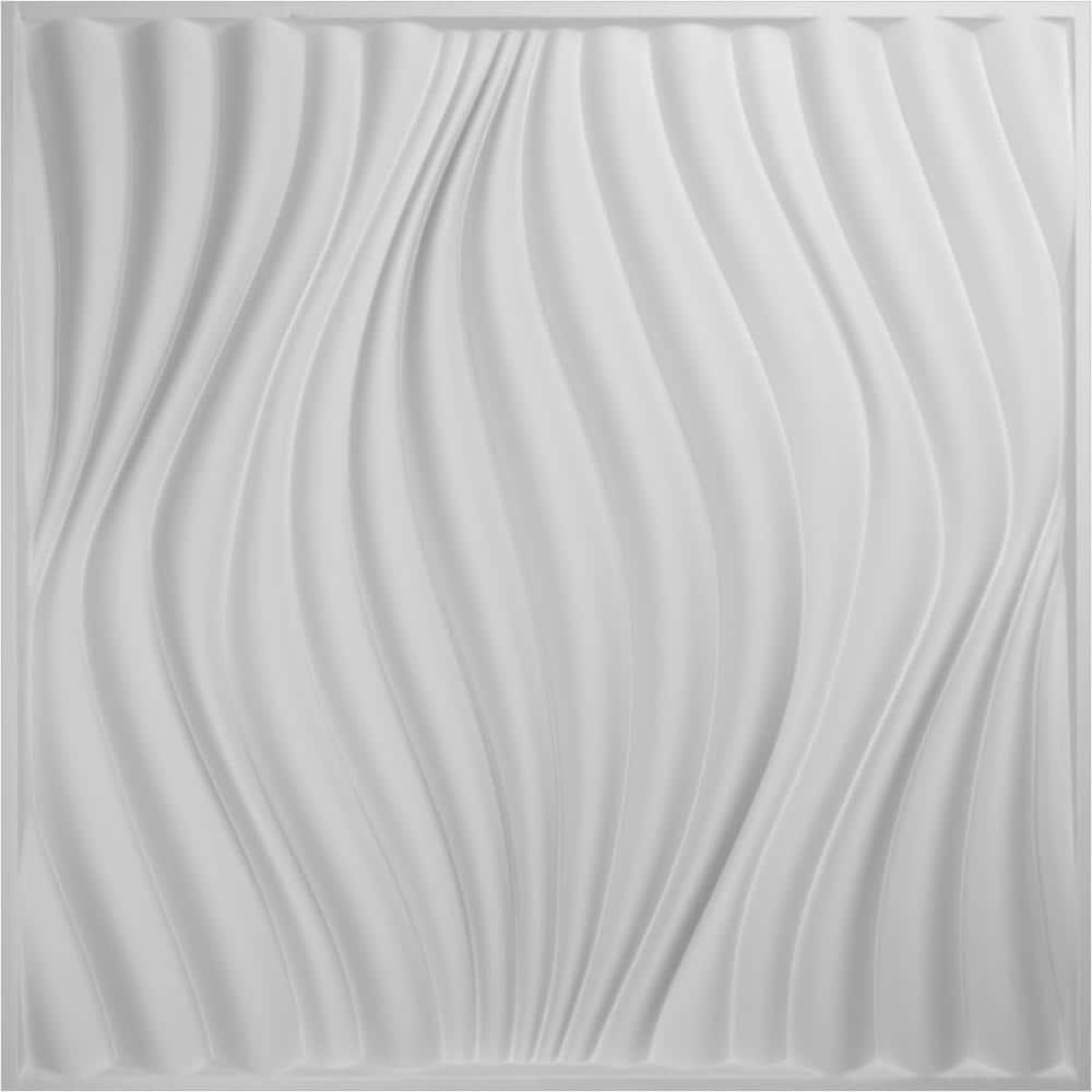 White Textured PVC 3D Decorative Wall Panels, 20-Pack
