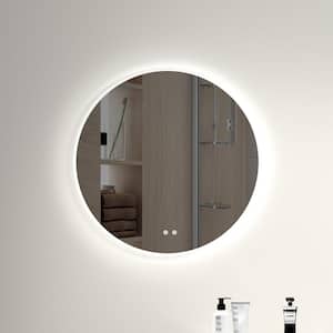 20 in. W x 20 in. H Round Frameless Anti-Fog Wall Mounted Bathroom Vanity Mirror in White